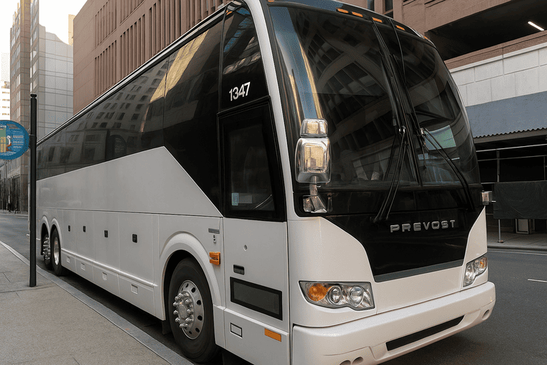 a Asheville Minibus Company coach bus