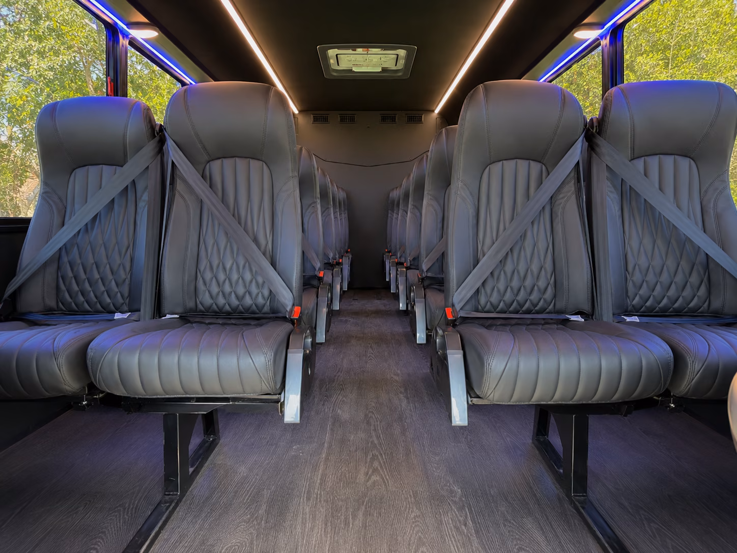 asheville 18 passenger minibus inside