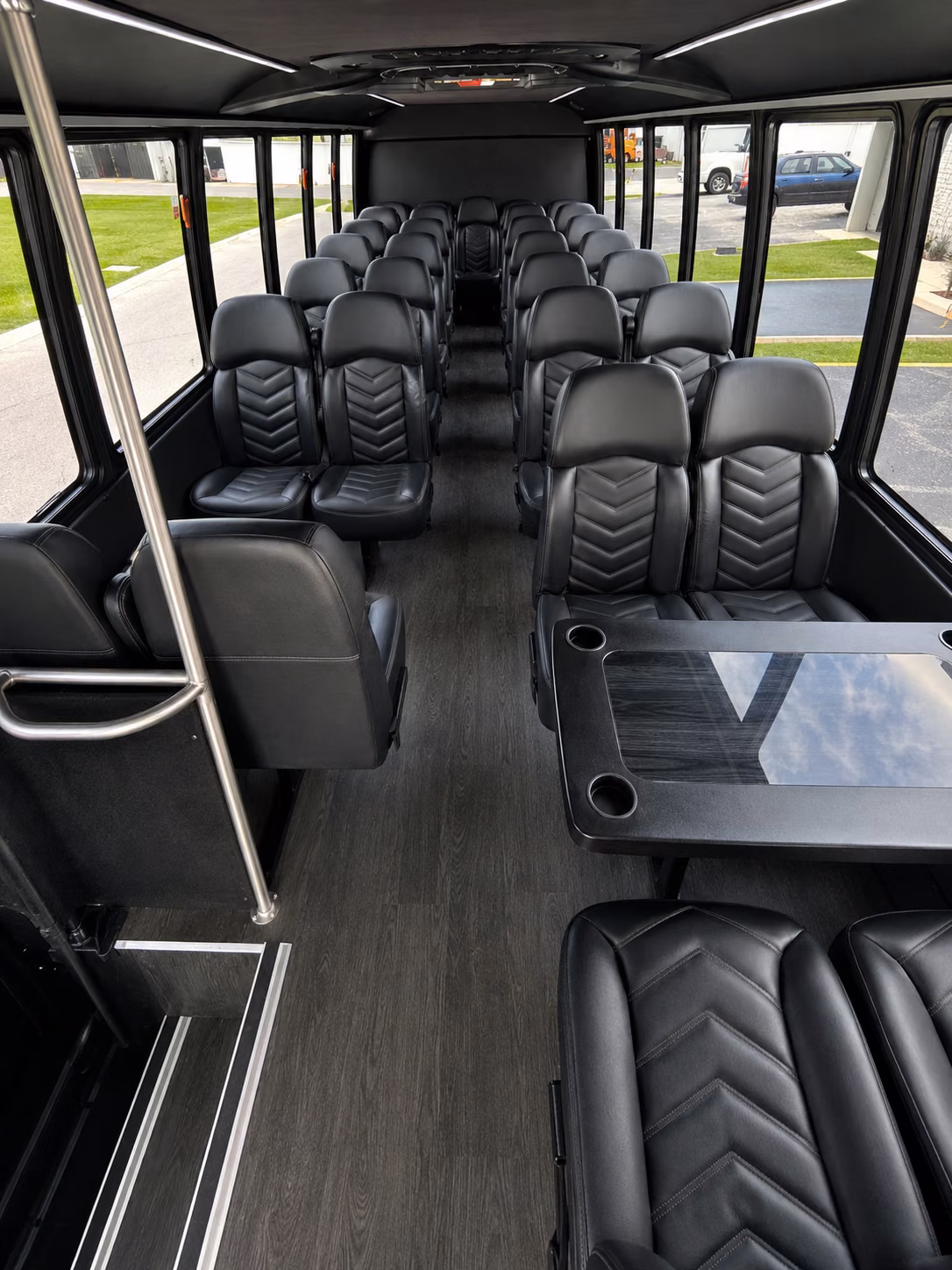 asheville 18 passenger minibus interior