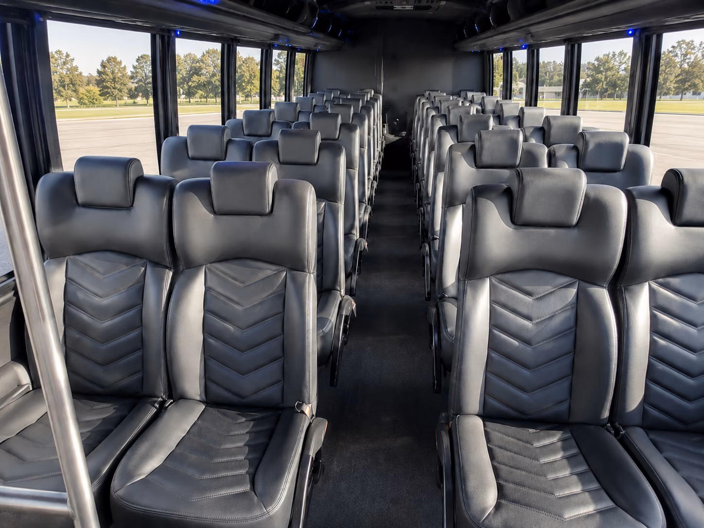 asheville 20 passenger minibus inside