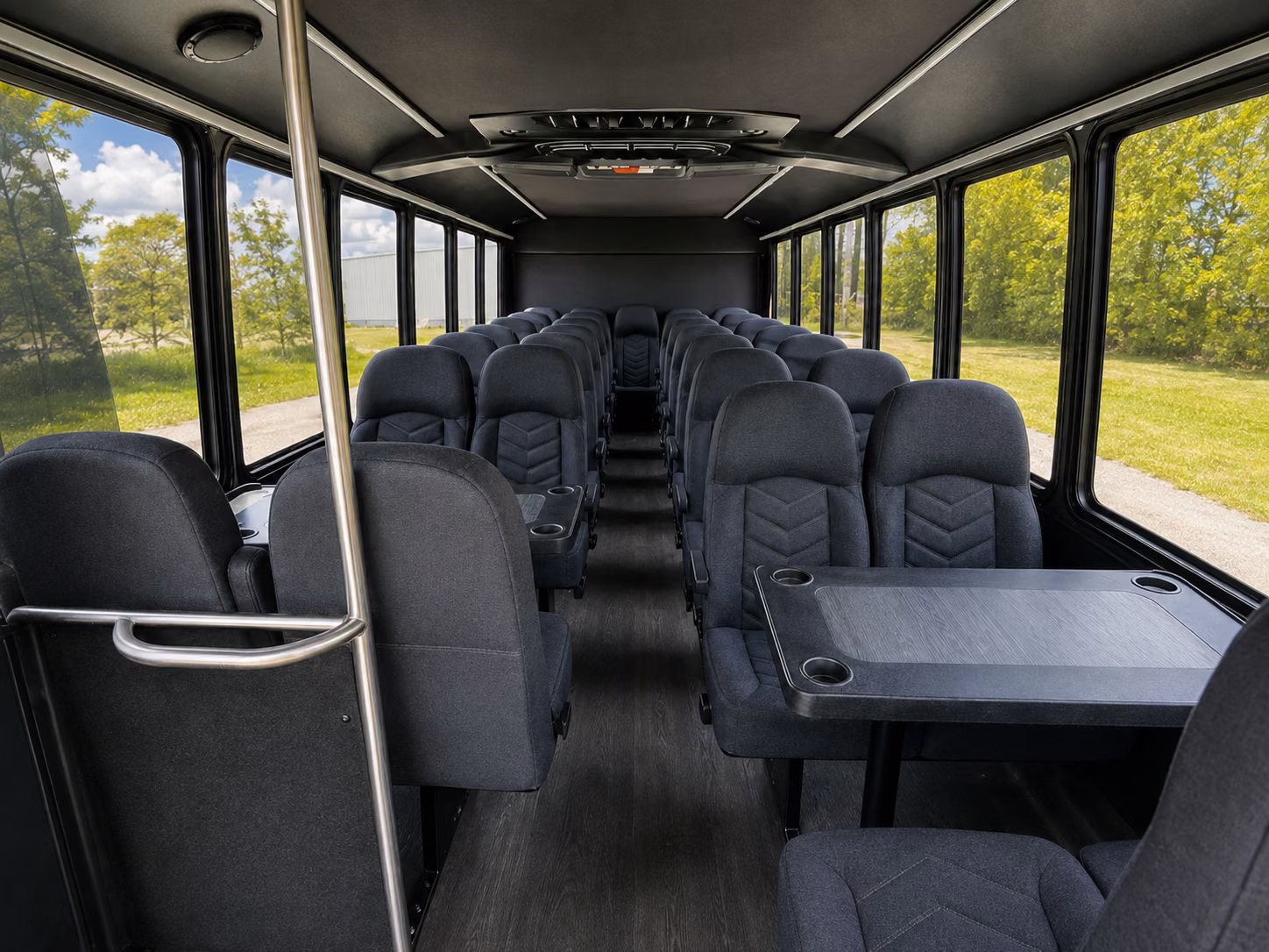 asheville 20 passenger minibus interior