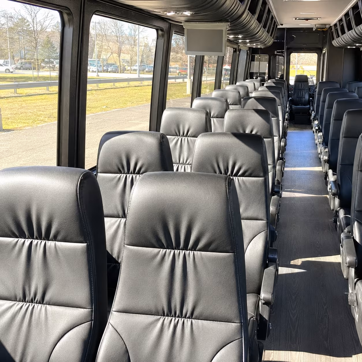 asheville 25 passenger minibus inside