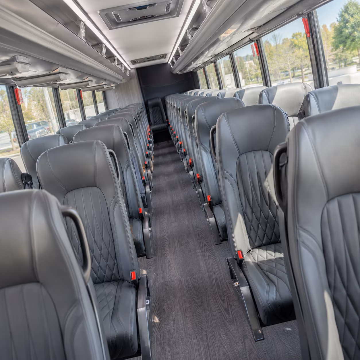 asheville 28 passenger minibus interior