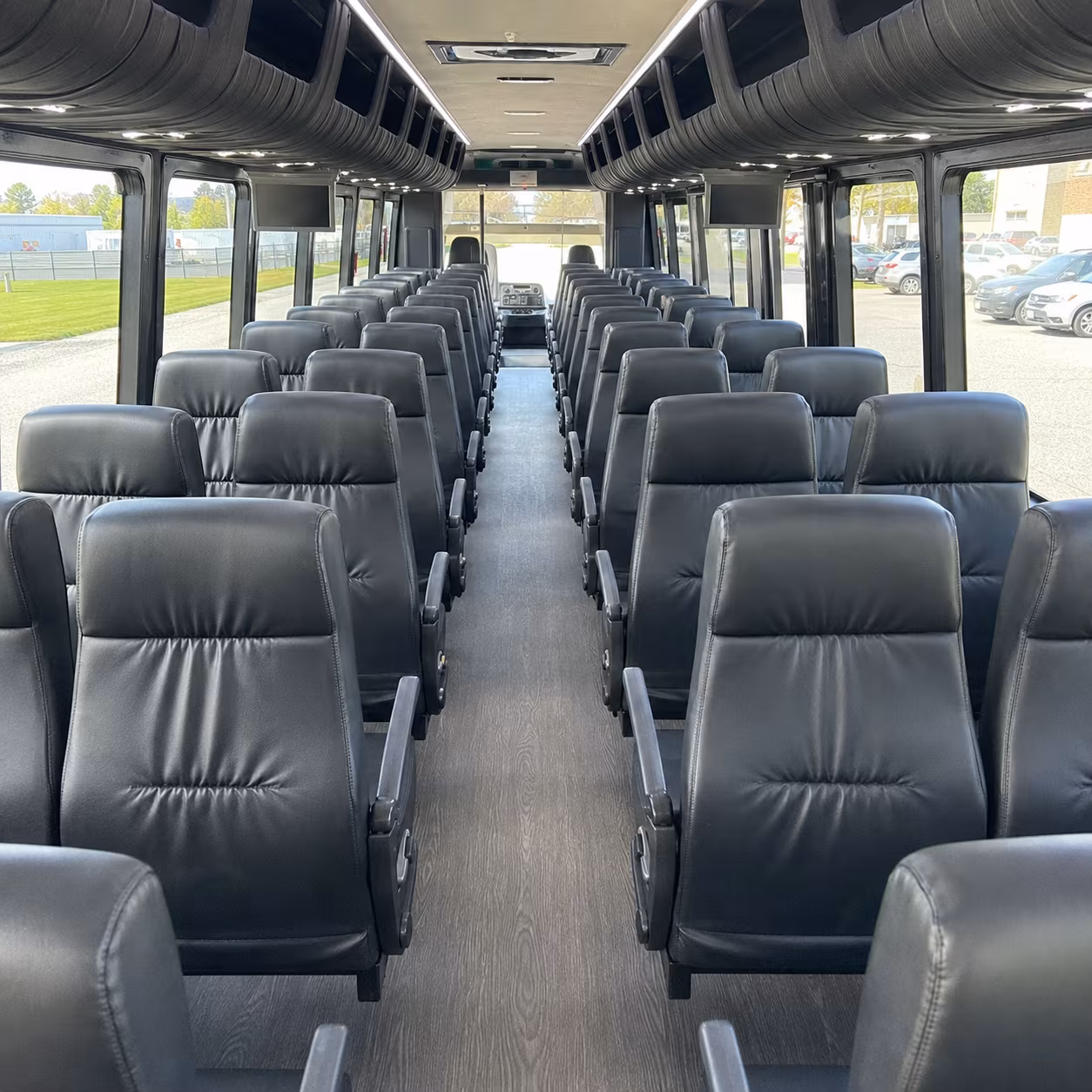 asheville 35 passenger minibus interior