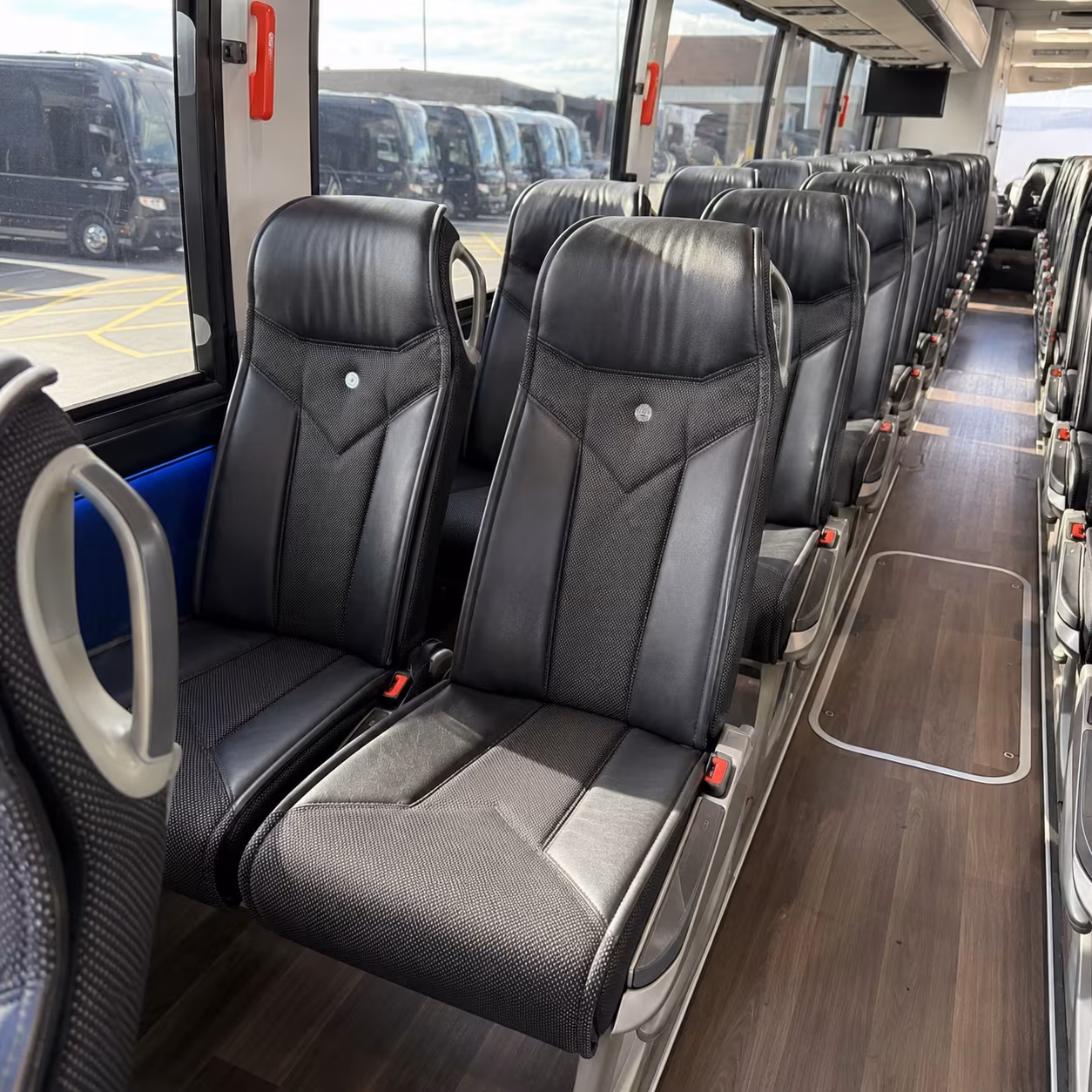 asheville 40 passenger charter bus interior