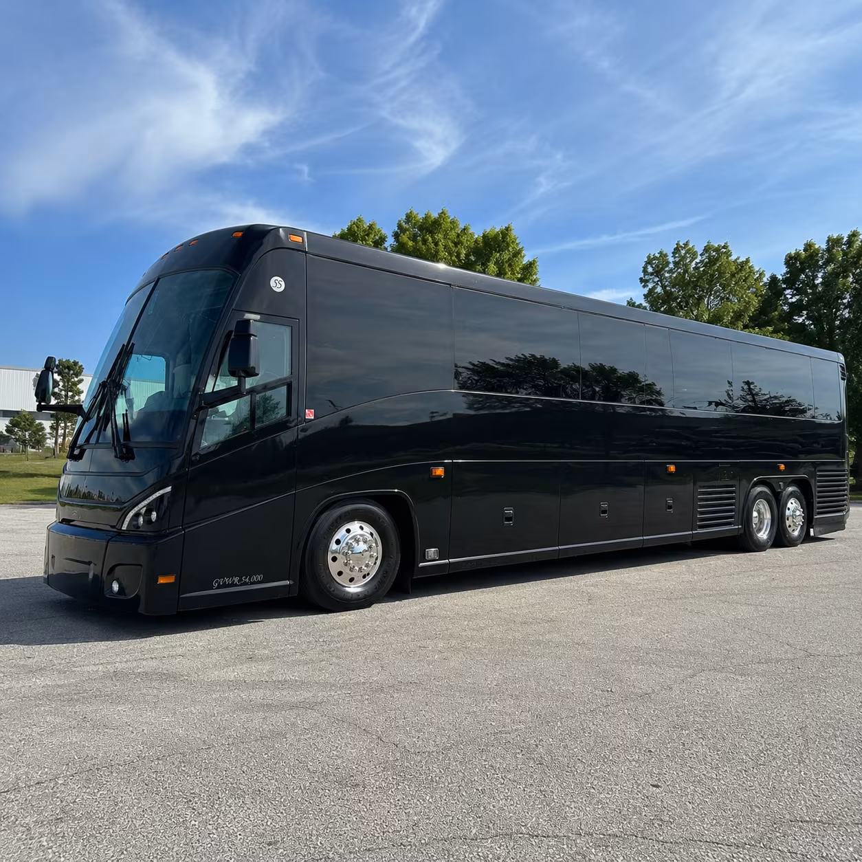 asheville 47 passenger charter bus