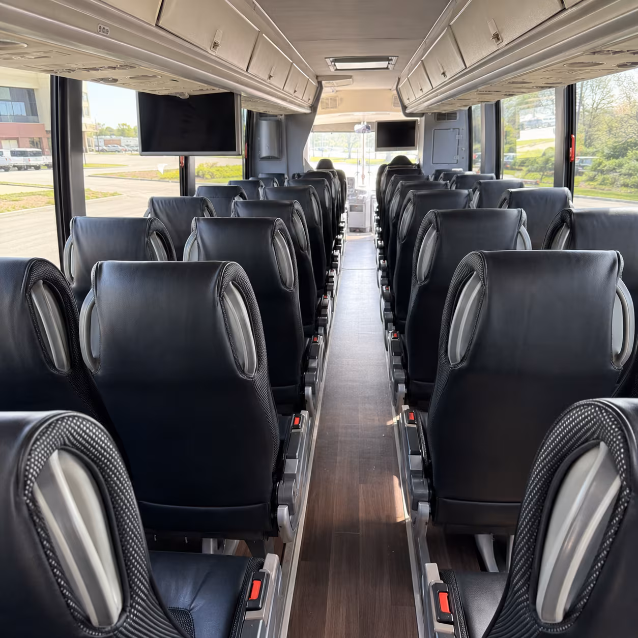 asheville charter bus interior