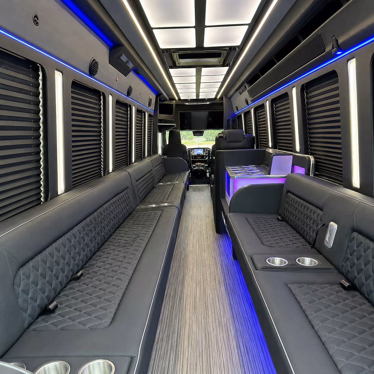 asheville party bus interior